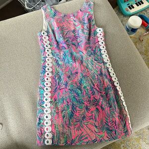 Lilly Pulitzer Pink and Palms Dress 🌴 Sz 2